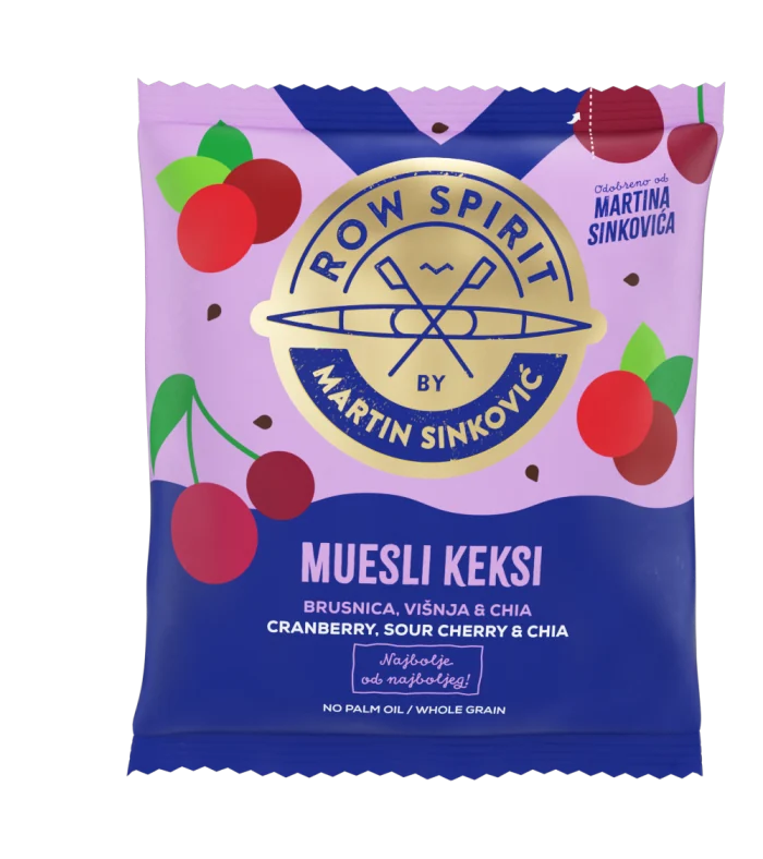 Muesli srca — Brusnica, višnja & chia