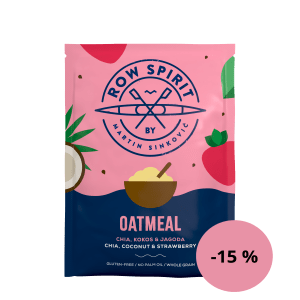 Zobena kaša s kokosom, chia sjemenkama i jagodama