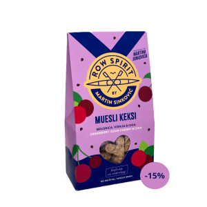 Muesli keksi sa brusnicama, višnjama i chia sjemenkama 100 g